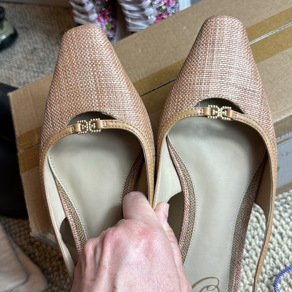 Sam Edelman Tan Slingback Flats - Picture 2 of 16